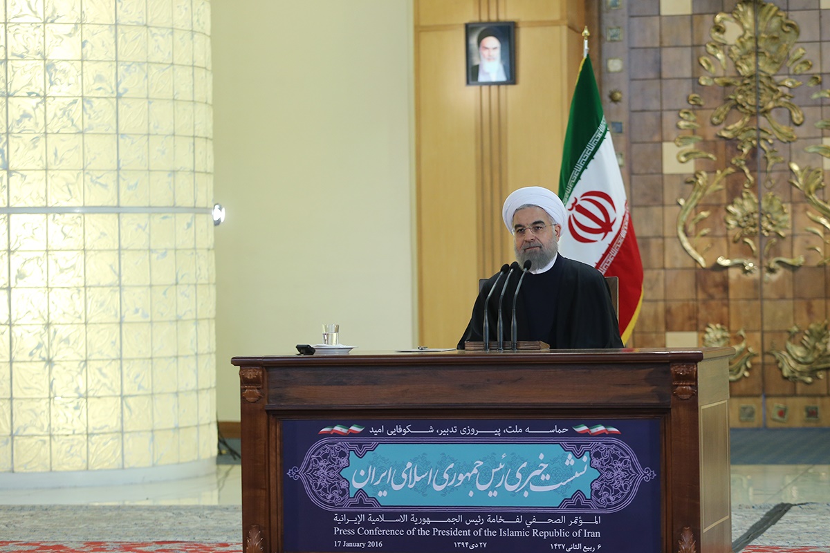 پاسخ روحانی به سوالات خبرنگاران در مورد احراز صلاحیت‌ نامزدها، پسابرجام و روابط ایران با امریکا
