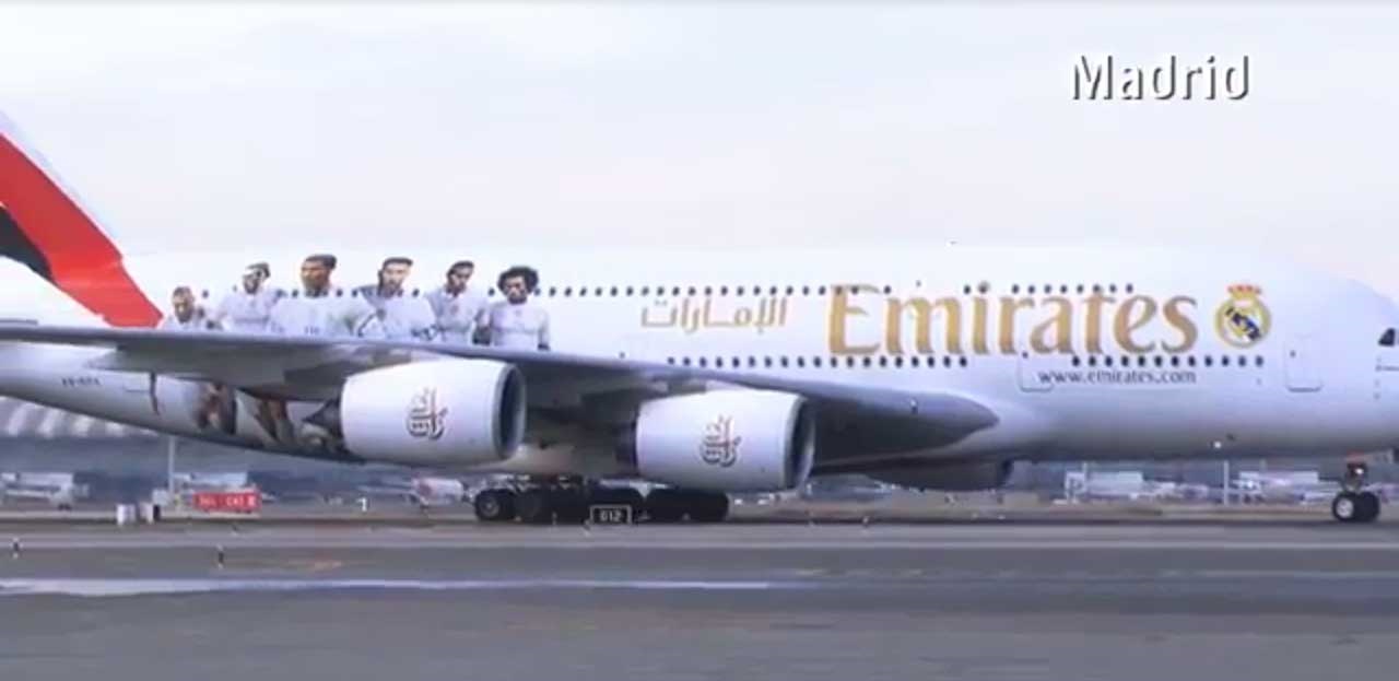 وقتی هواپیمایی امارات بازیکنان رئال مادرید را سوپرایز می کند