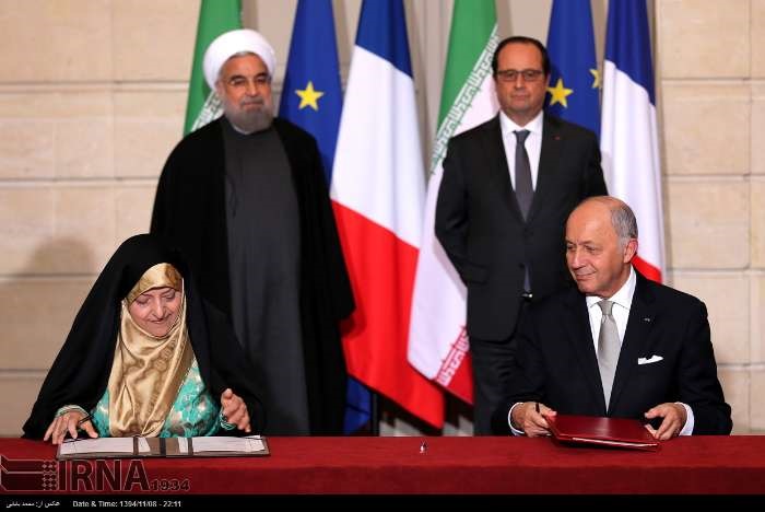 تفاهم نامه همکاری ایران و فرانسه درزمینه محیط زیست و آب وهوا