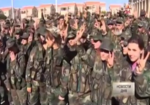 تمرینات گردان زنان در ارتش سوریه 