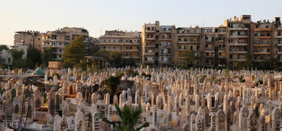 عکس | قبرستان پرازدحام شهر حلب