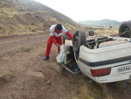 واژگونی خودروی زائران حسینی در همدان