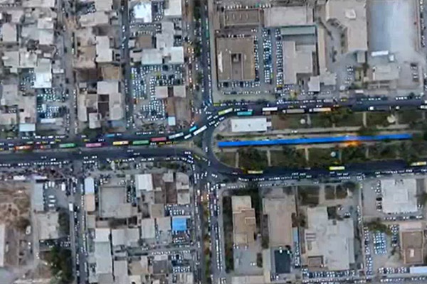 فیلم | تصاویر هوایی از شهر مهران در آستانه اربعین | شهر پارکینگ‌ها