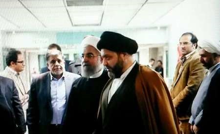 رییس‌جمهور با حضور در بیمارستان از آیت‌الله موسوی اردبیلی عیادت کرد