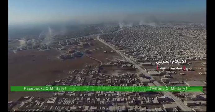 فیلم | حلبِ آزاد شده از نگاه پهپاد ارتش سوریه