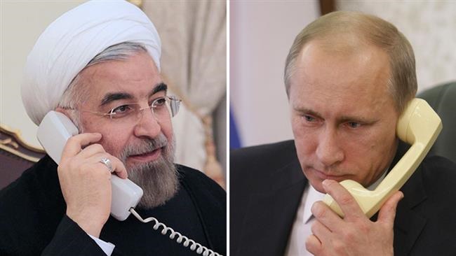 رایزنی تلفنی روحانی و پوتین درباره بحران سوریه