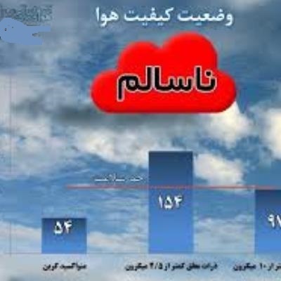 شاخص آلودگی هوای کرج ۱۵۹شد/ هشدار به شهروندان