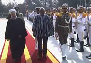 استقبال رسمی روحانی از رییس جمهور غنا