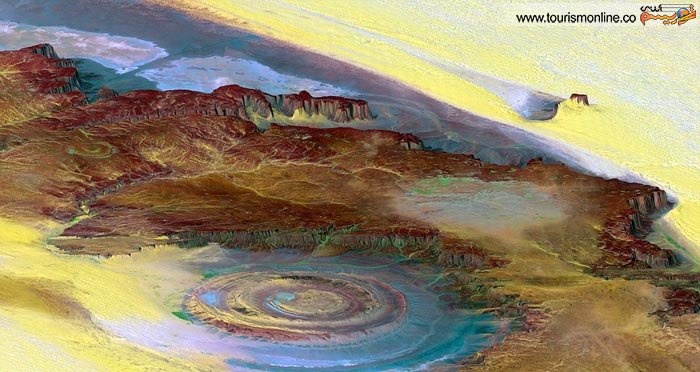 این نقاشی ون گوگ نیست؛ چشم صحرای بزرگ آفریقاست!/ عکس