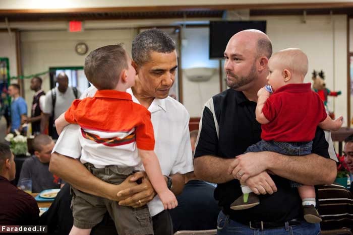 روایت تصویری از علاقه اوباما به کودکان