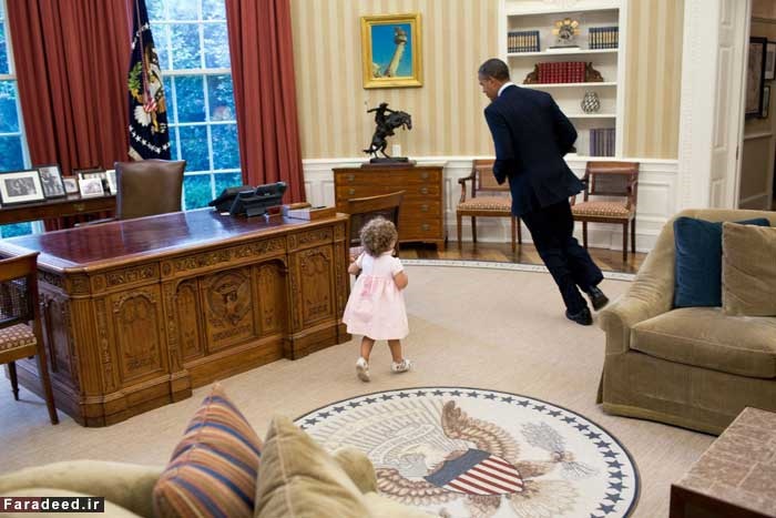 روایت تصویری از علاقه اوباما به کودکان
