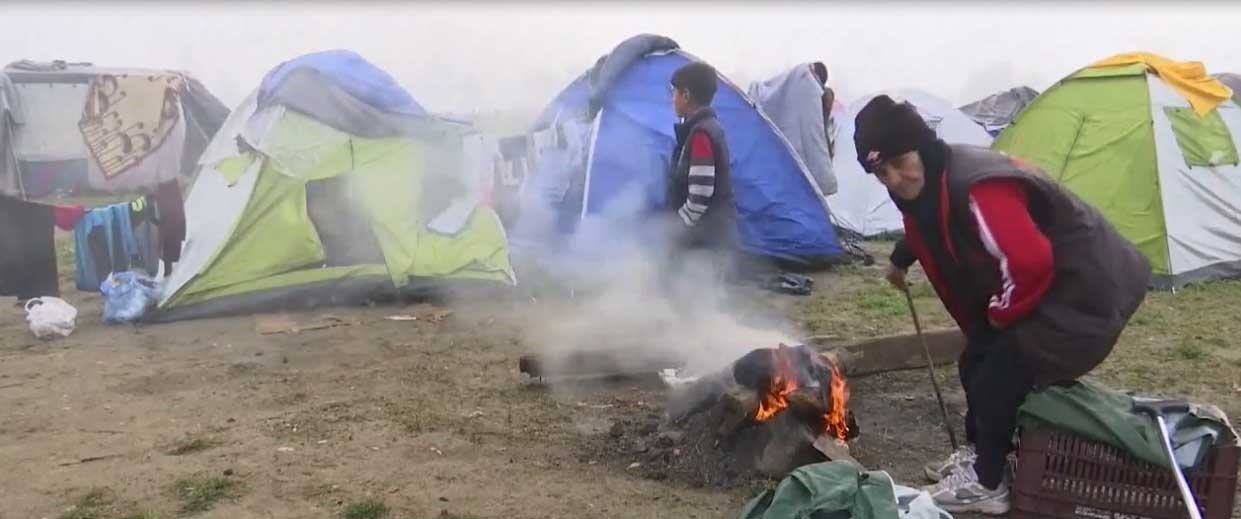 وضعیت نامناسب پناهجویان سوری در مرزهای یونان
