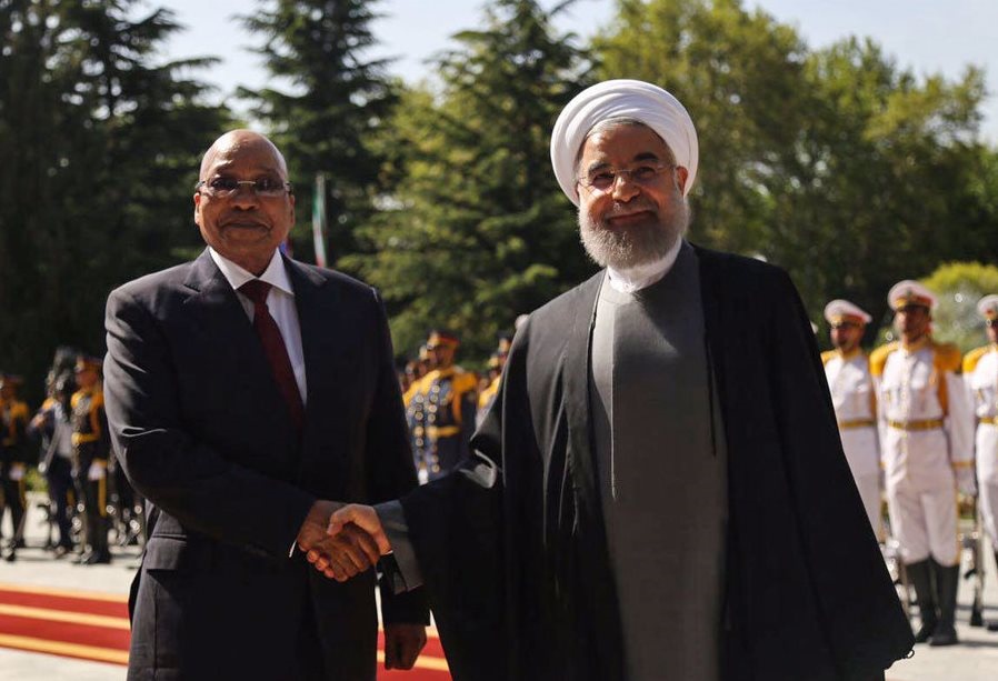 استقبال رسمی روحانی از رئیس جمهور آفریقای جنوبی