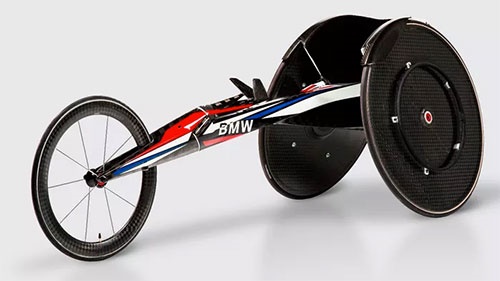 صندلی چرخداری که BMW برای مسابقات پاراالمپیک ساخت/فناوری‌های جدید همراه با فیبر کربن