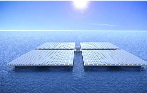 پنل خورشیدی که امواج اقیانوس را پشت سر می‌گذارد/منبع عظیم تولید انرژی