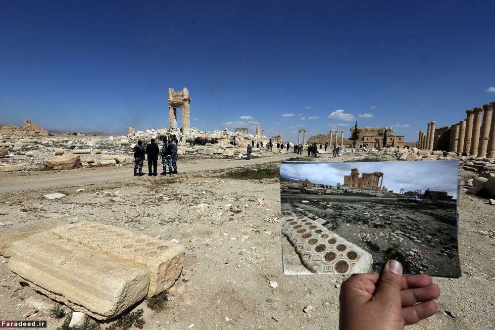 دیروز و امروز شهر باستانی پالمیرا در چند نما