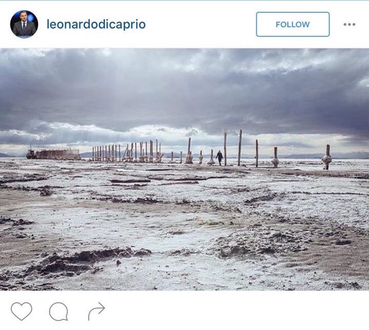 توئیت مهناز افشار و نماینده سازمان ملل ذر مورد پست دی کاپریو درباره دریاچه ارومیه