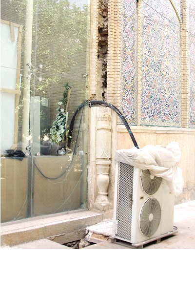 نصب شوفاژ و کولرگازی  در یک بنای تاریخی شیراز!