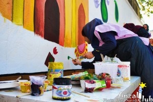 برگزاری همایش نقاشی دیواری در بندر انزلی