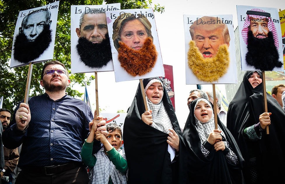 عکس | ریش داعشی برای پادشاه سعودی،اوباما، نتانیاهو، ترامپ و هیلاری کلینتون
