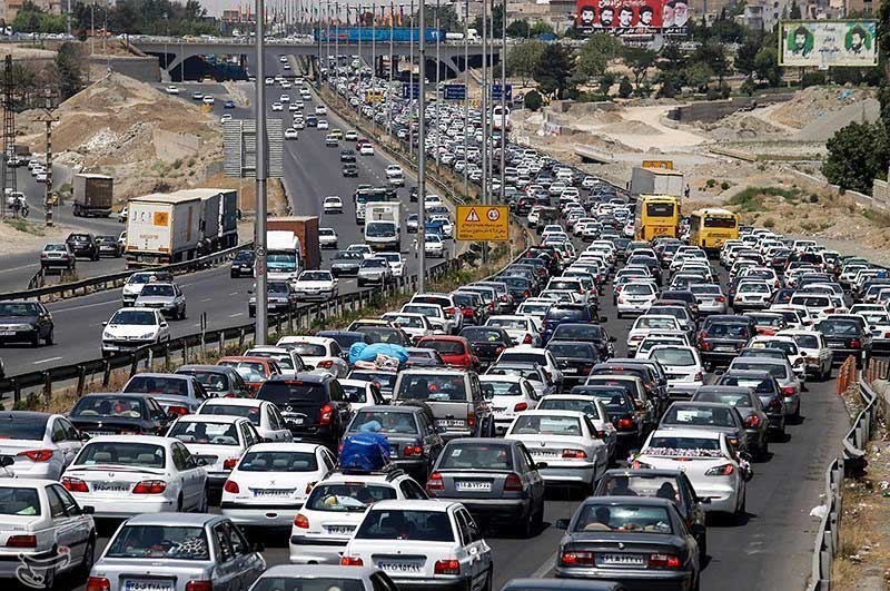 عکس ترافیک تهران برج میلاد