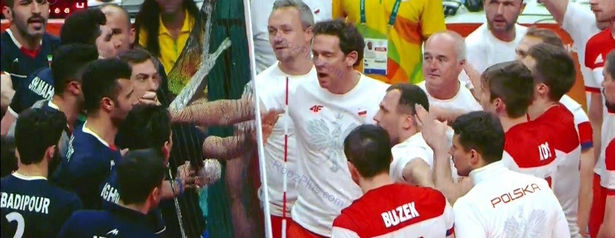 فیلم | درگیری بازیکنان والیبال ایران و لهستان در پایان بازی