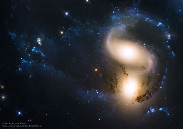 کهکشان‌هایی که از میلیاردها سال پیش در حال تصادف هستند/عکس روز ناسا