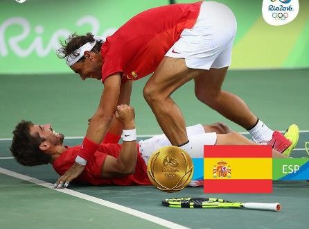 مدال طلای دو نفره تنیس المپیک برای نادال،لوپز و اسپانیا