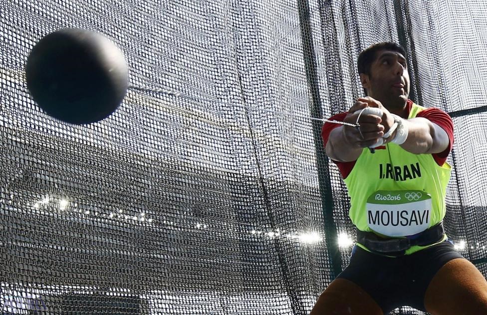 عکس | لحظه پرتاب چکش کاوه موسوی در المپیک ریو