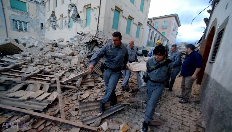 فیلم | ویرانه‌های زلزله در ایتالیا | یک شهر ویران شد