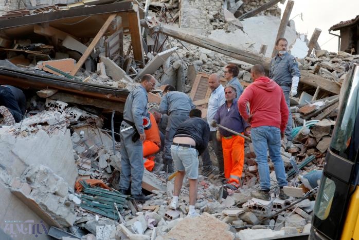 فیلم | سختی‌های عملیات نجات پس از زلزله ایتالیا