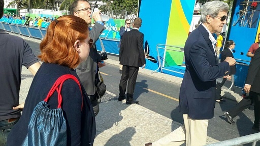 عکسی از جان کری در مسابقات المپیک