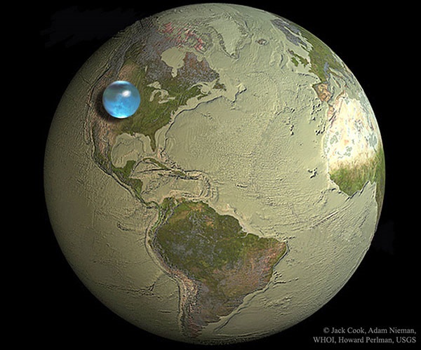 حجم کل آب‌های زمین چقدر است؟ /عکس مقایسه‌ای ناسا را ببینید