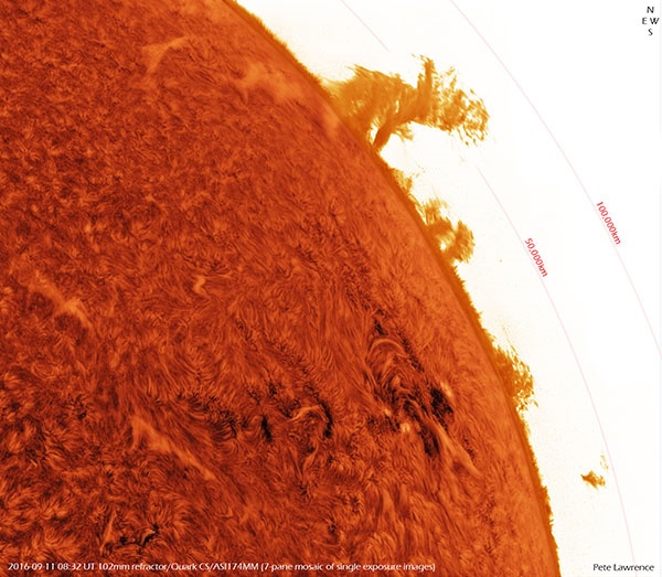 فوران‌های عظیم خورشیدی با ارتفاع ۵۰۰۰۰ کیلومتر را ببینید /فراتر از خورشید