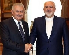 ظریف با نخست وزیر ترکیه دیدار کرد