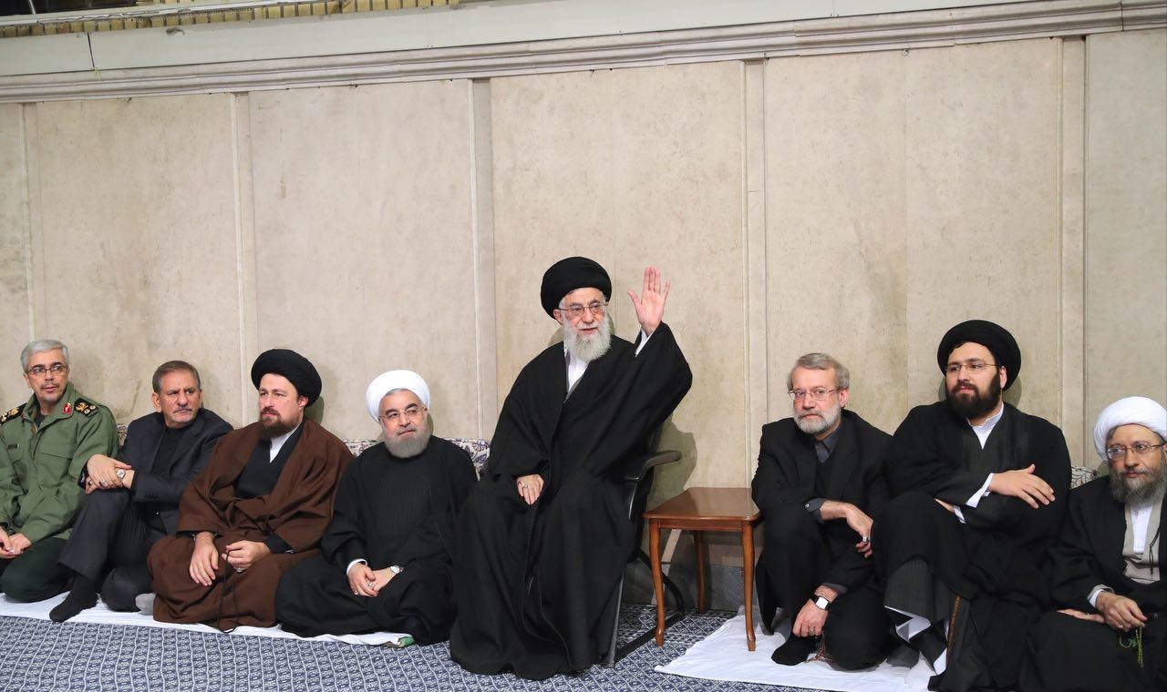 عکس | علی لاریجانی، روحانی و سیدحسن خمینی در مراسم بزرگداشت مرحوم آیت‌الله هاشمی