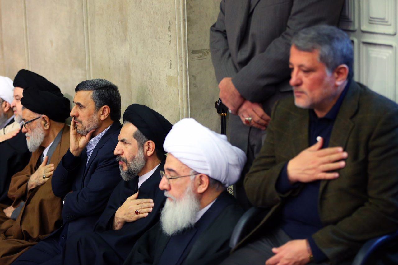 عکس | احمدی‌نژاد، ابوترابی و محسن هاشمی در مراسم ترحیم هاشمی رفسنجانی