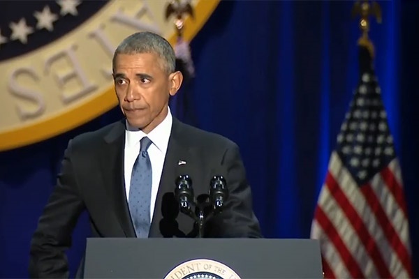 فیلم | خداحافظی اوباما با بغض و اشک در آخرین سخنرانی