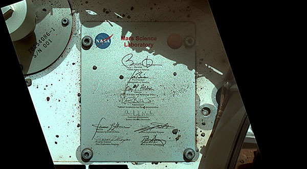 تصویر امضای اوباما که در مریخ باقی می‌ماند