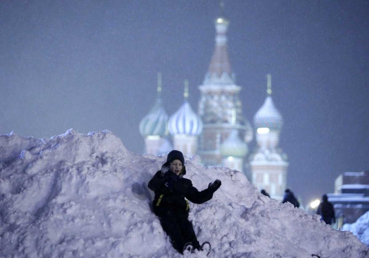 تصاویر | سرمای ۳۵ درجه زیر صفر در مسکو