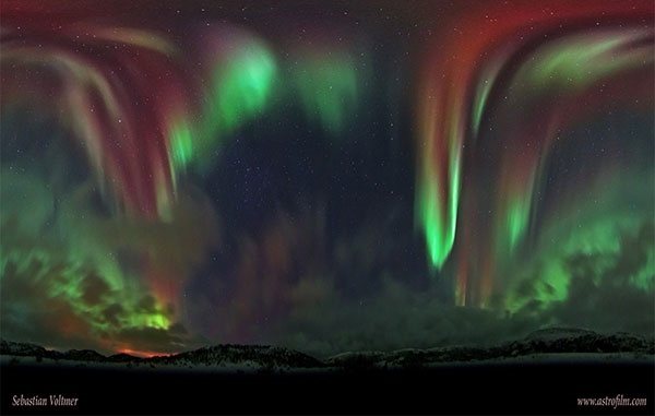 تصویر خارق‌العاده از شفق قطبی در نروژ