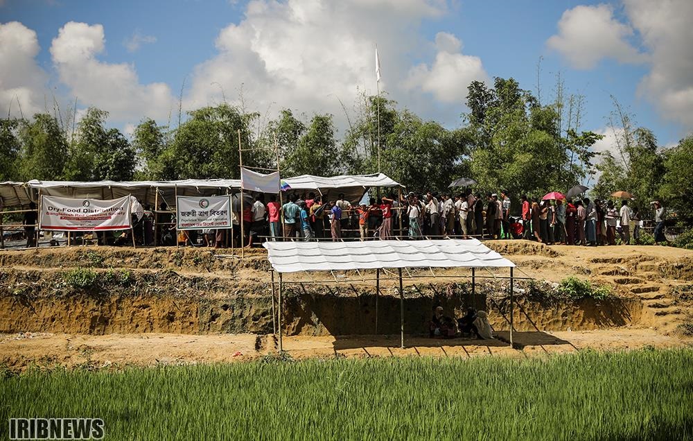 تصاویر | وقتی کمک‌های هلال‌احمر به آوارگان میانماری رسید
