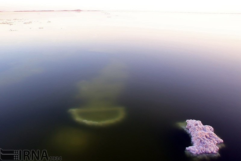 تصاویر | کاهش ۳۶ کیلومتری مساحت دریاچه ارومیه‎