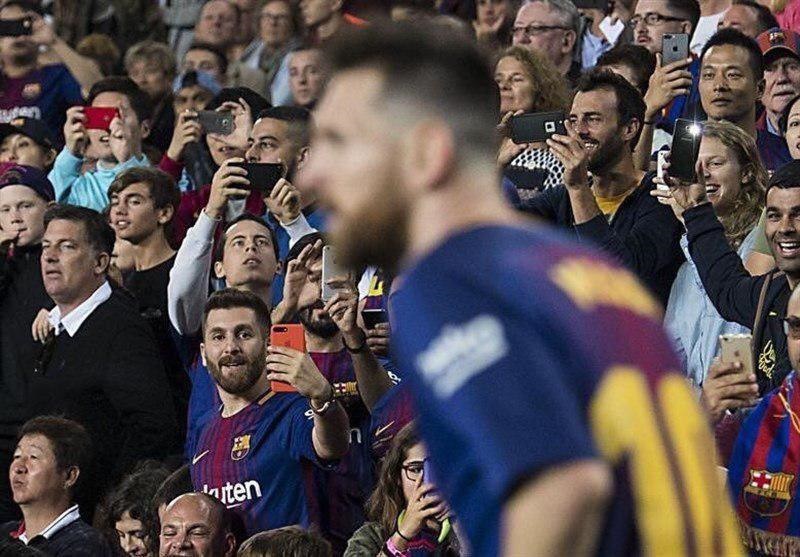 عکسی جالب از مسی و بدل ایرانی‌اش در بازی بارسلونا و مالاگا