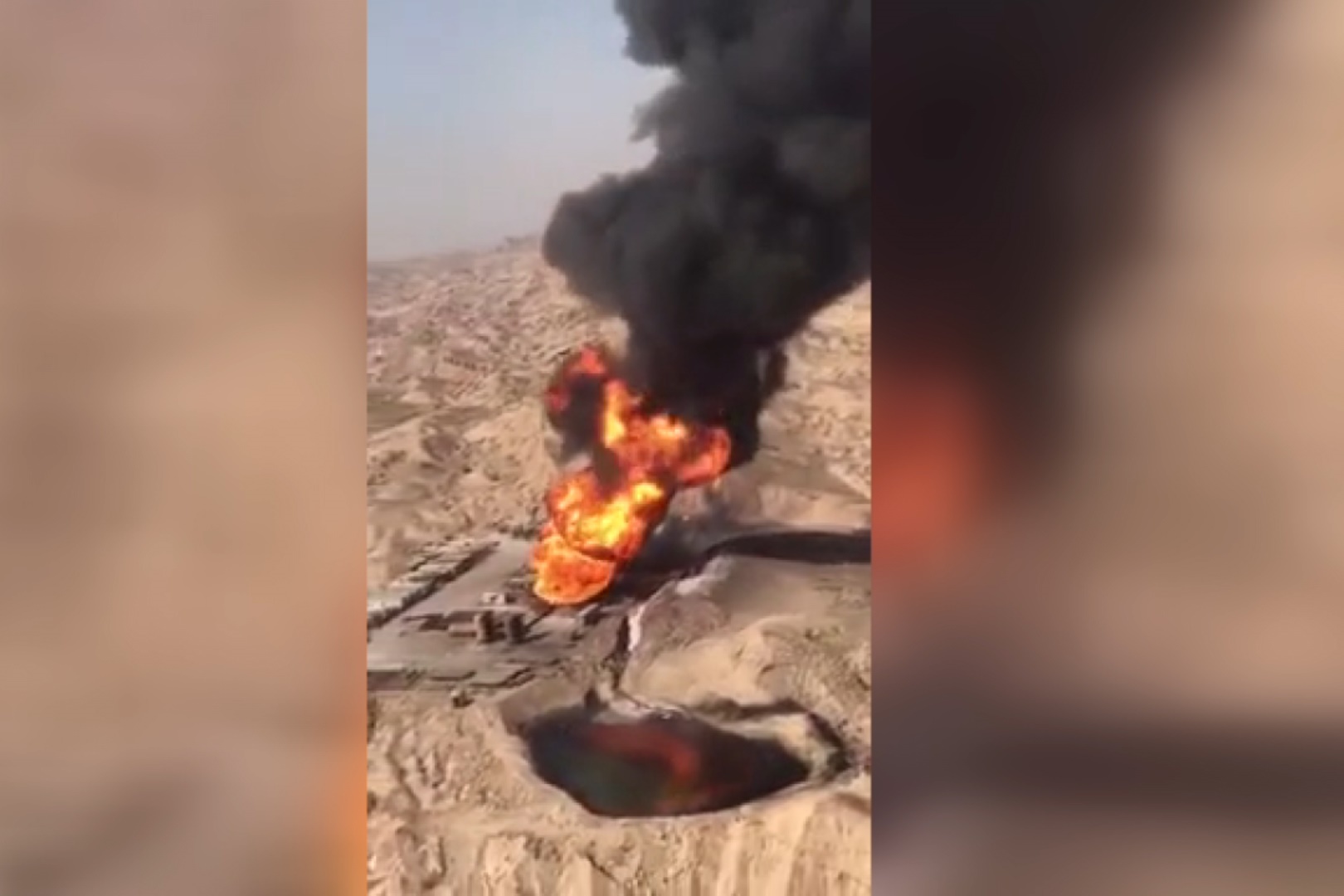 فیلم | چاه ۱۴۷ رگ سفید همچنان در آتش می‌سوزد