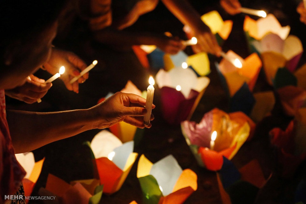 تصاویر | جشنواره شمع و نور در میانمار‎