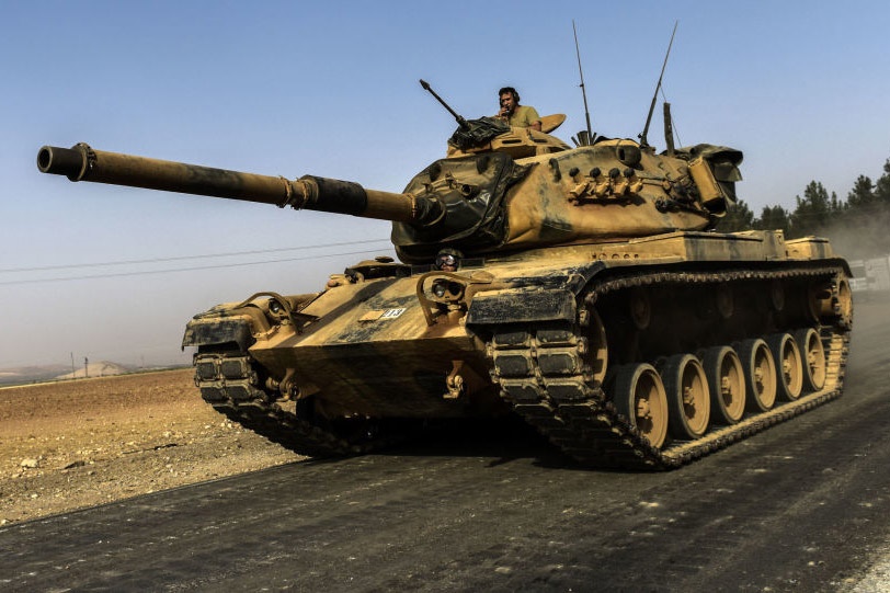 فیلم | استقرار تانک‌های ترکیه در مرز سوریه برای مبارزه با داعش