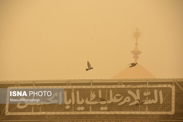 وزش باد و گرد و خاک، پدیده جوی غالب در عتبات عالیات و مرز ایران و عراق