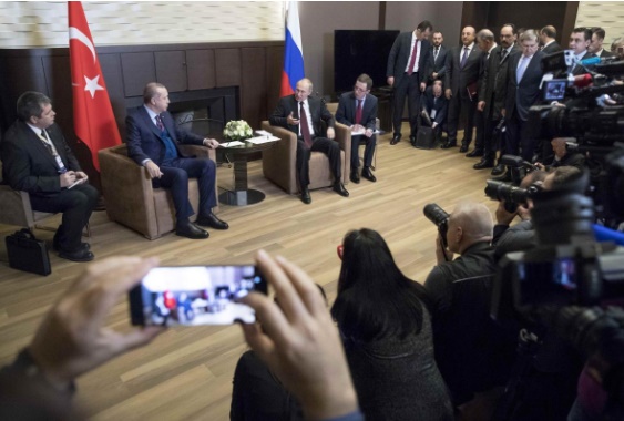 تصاویر | دیدار اردوغان و پوتین در اقامتگاه رییس‌جمهور روسیه