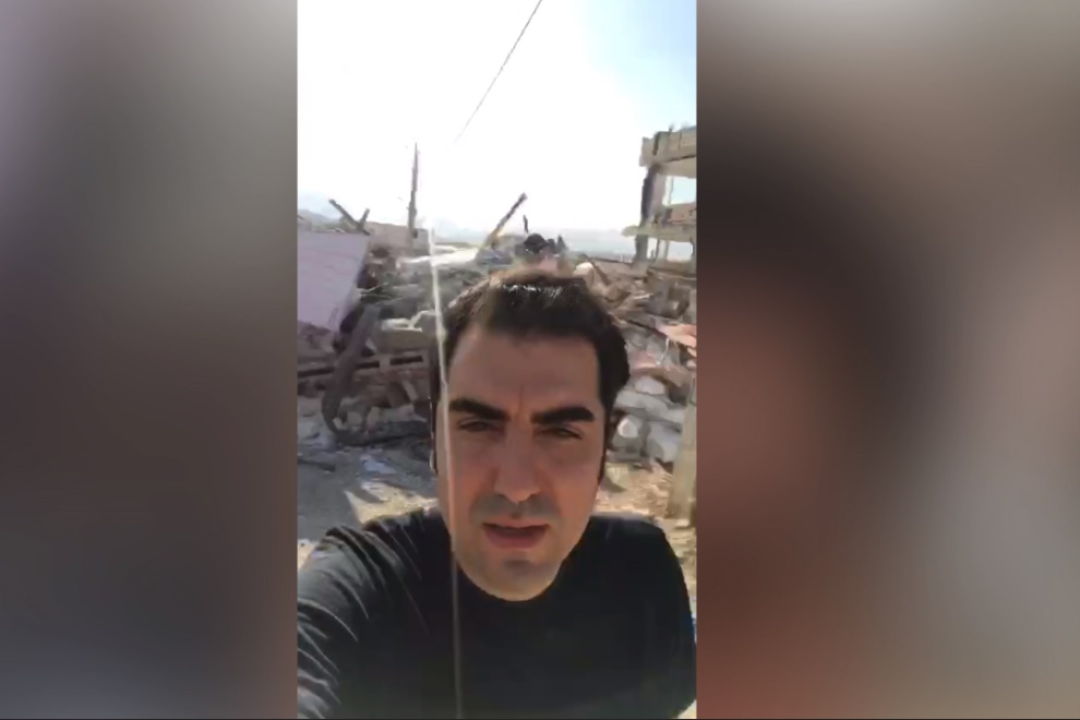 فیلم | روایت حافظ ناظری از مسکن مهر تخریب شده سرپل‌ذهاب